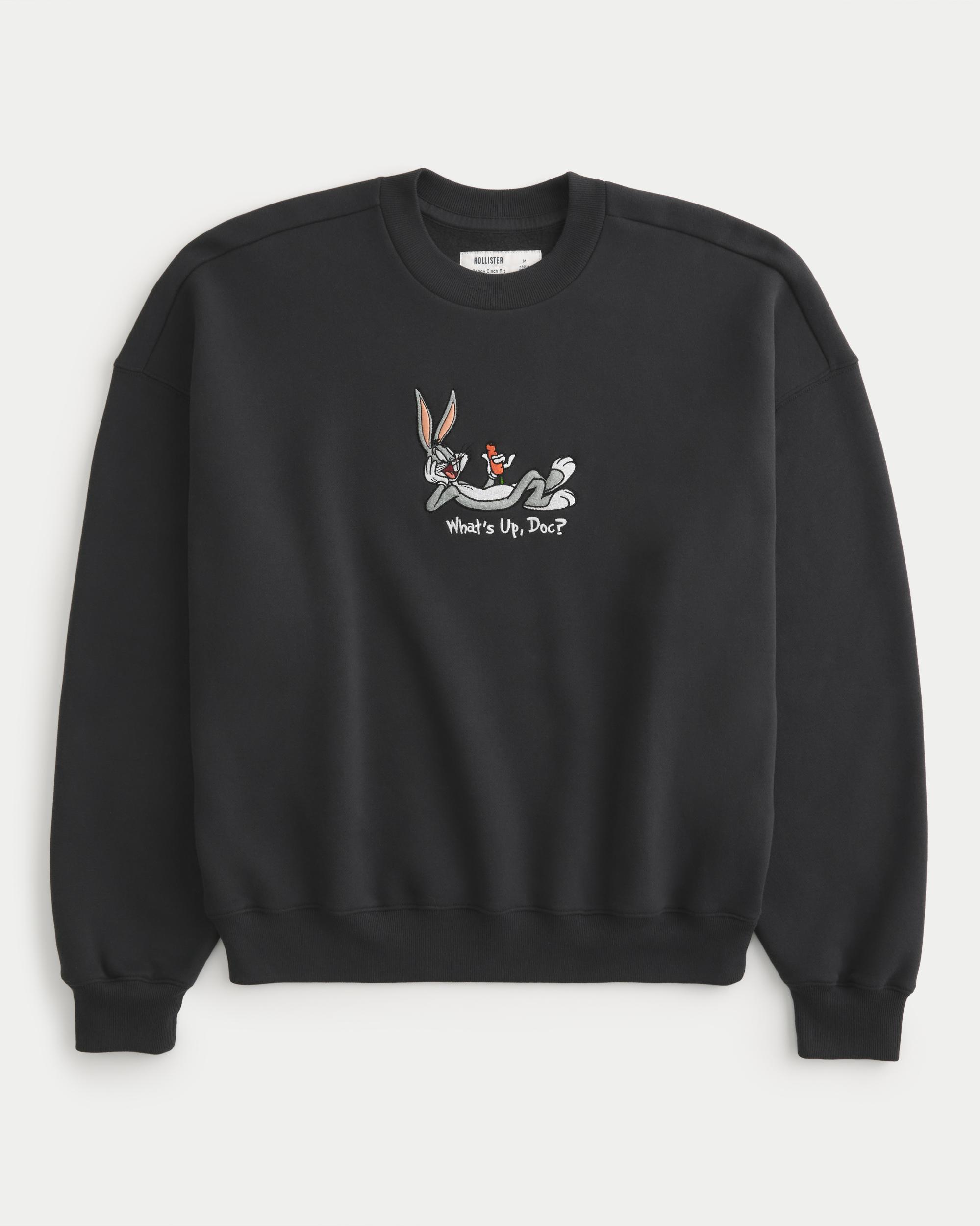 Baggy Cinch Bugs Bunny Graphic Crew Sweatshirt Product Image