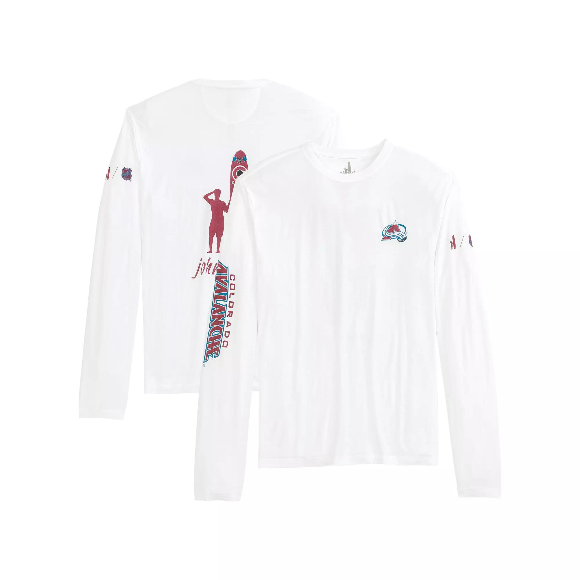Men's johnnie-O White Colorado Avalanche Adam Long Sleeve T-Shirt,  Product Image