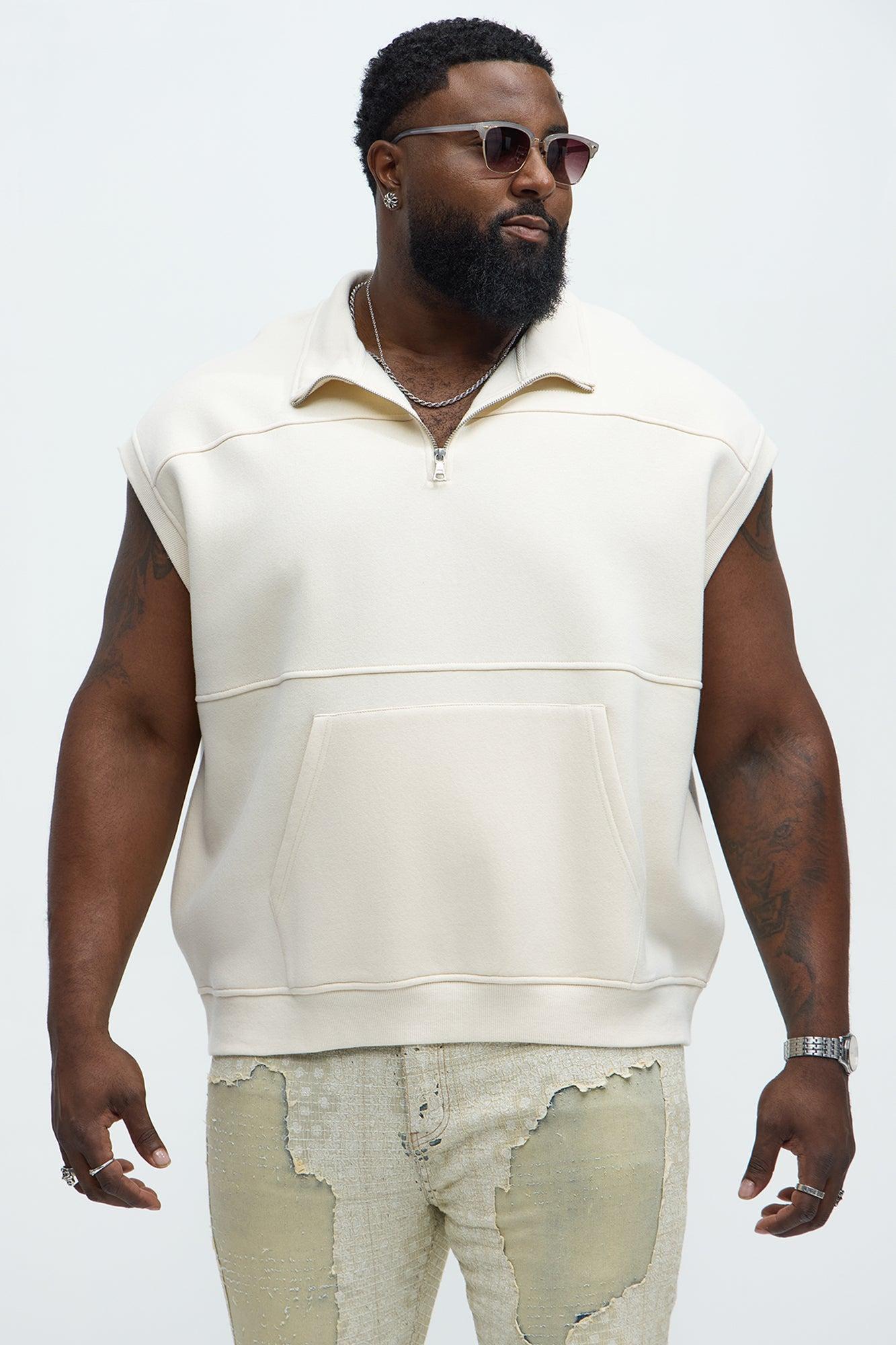Tyson Over Trails Sleeveless Sweatshirt - Cream Product Image