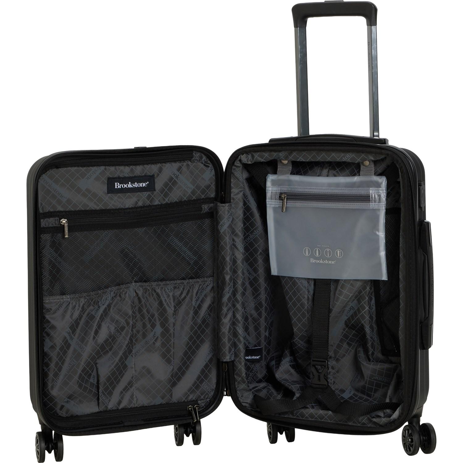 Brookstone 21” Nelson Carry-On Spinner Suitcase - Hardside, Expandable, Black Product Image