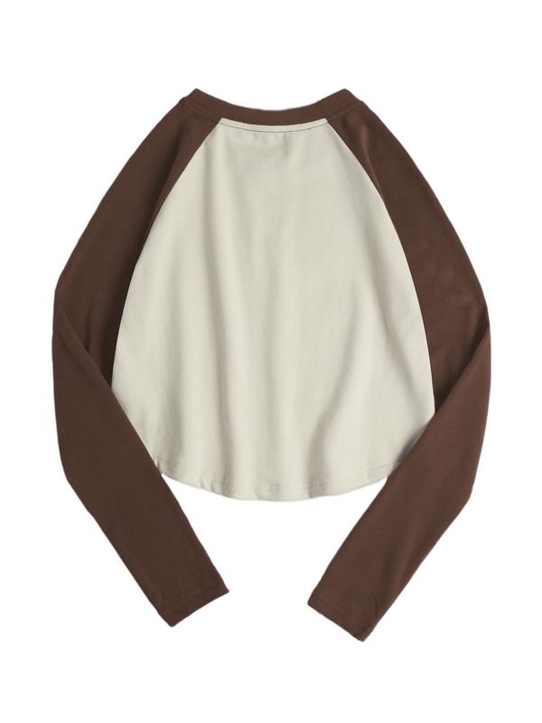 Kitten Print Raglan Long Sleeve Tee Product Image