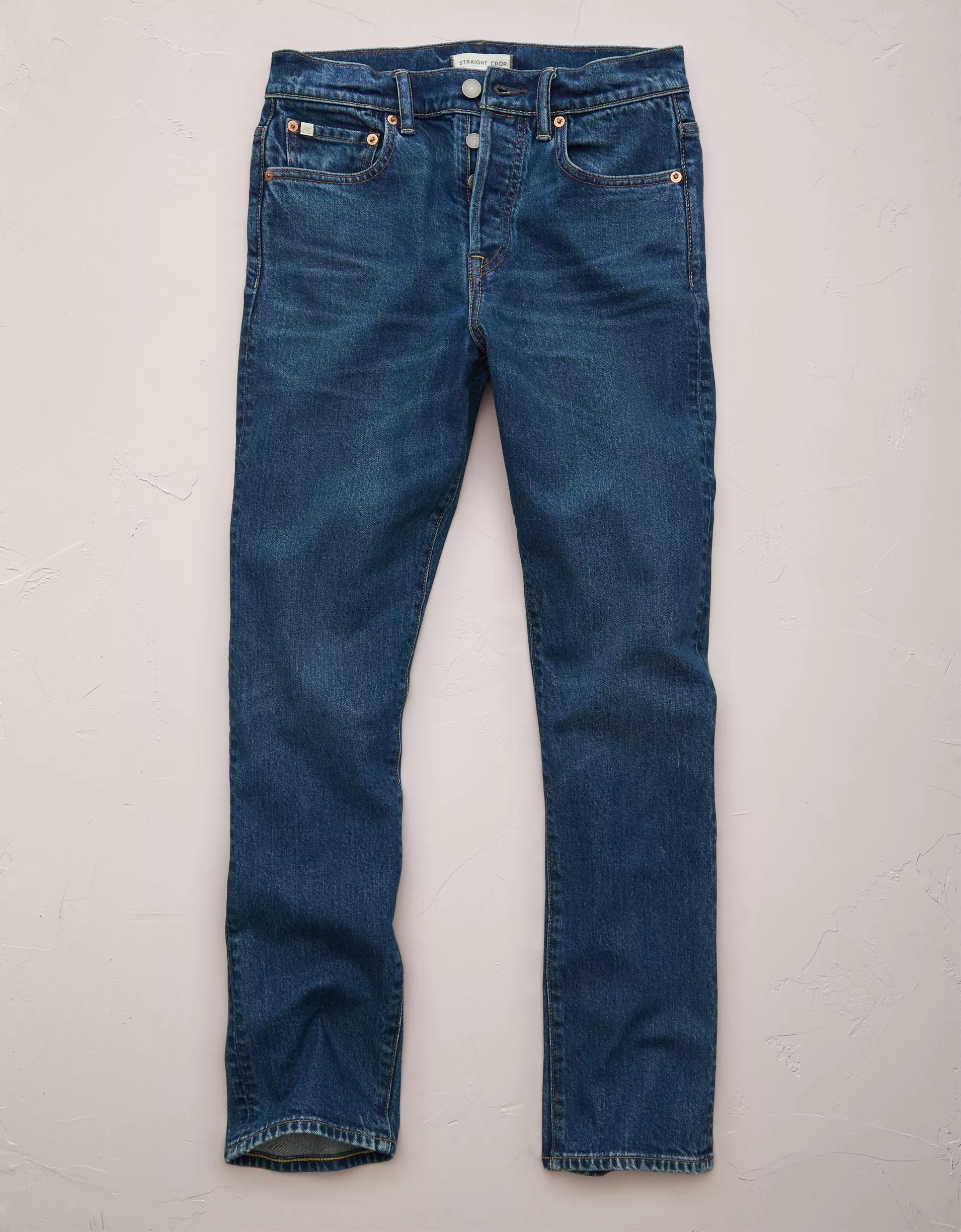 AE77 Premium Straight Crop Jean Product Image