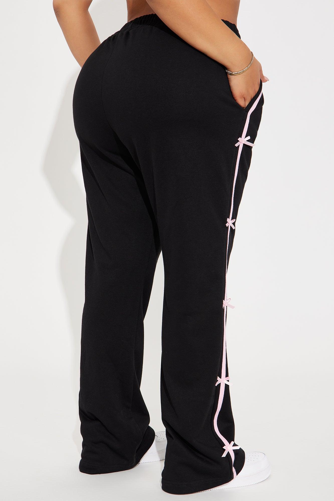 Pretty In Bows Track Pant - Black/combo Product Image