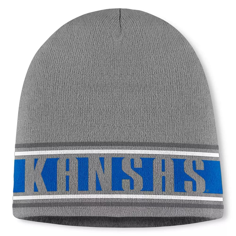 Men's Top of the World Gray Kansas Jayhawks Jace Knit Beanie, Grey Product Image