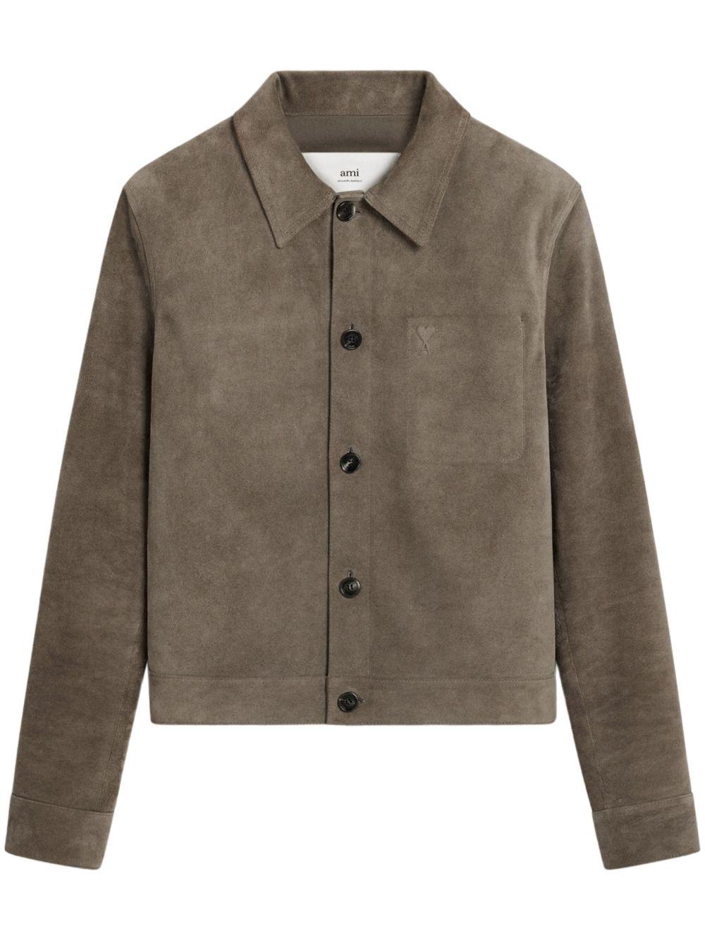 leather buttoned jacket Product Image