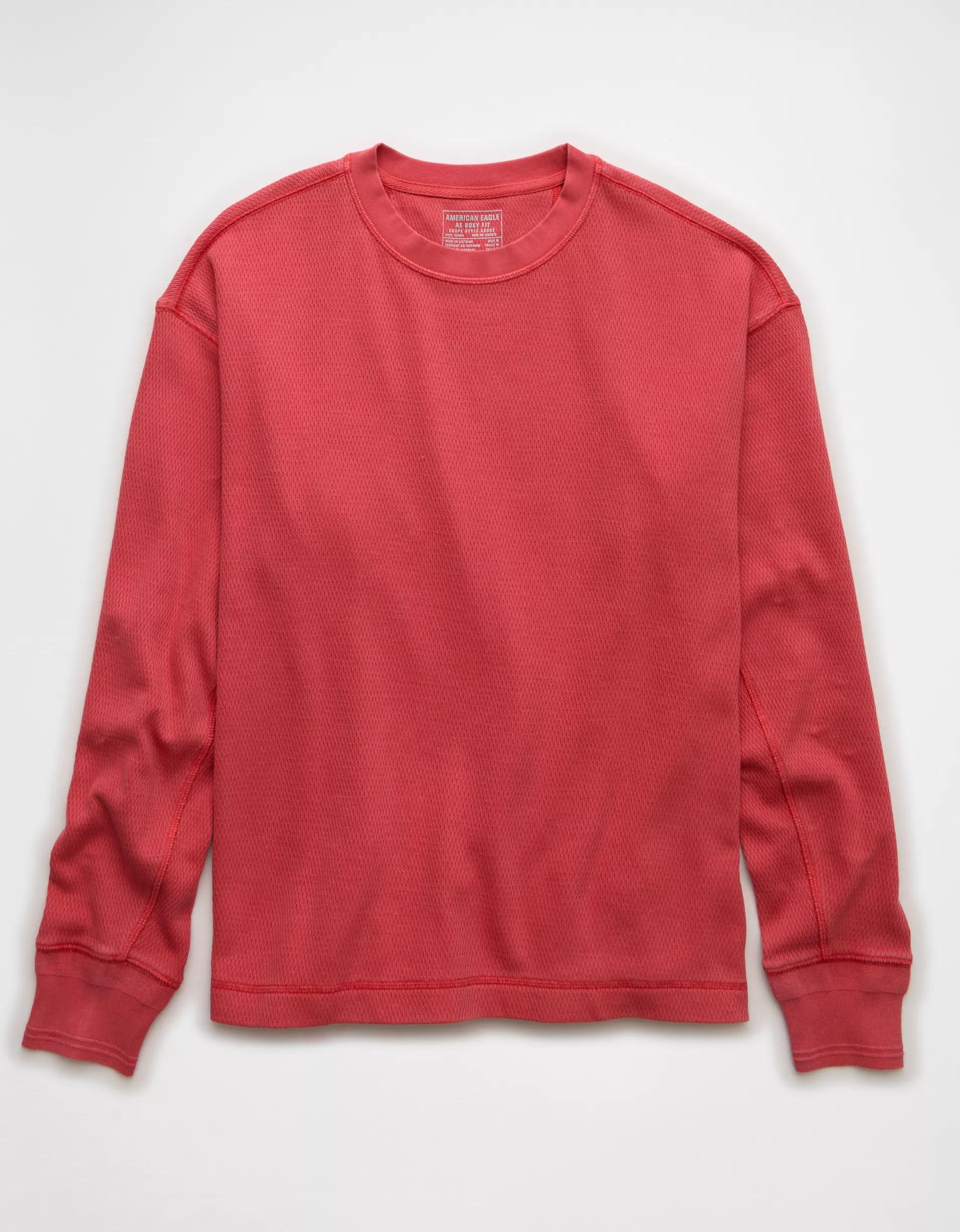 AE Boxy Washed Thermal Shirt Product Image