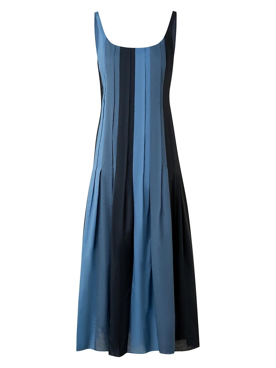 Womens Paneled Tuck A-Line Dress - Product Image