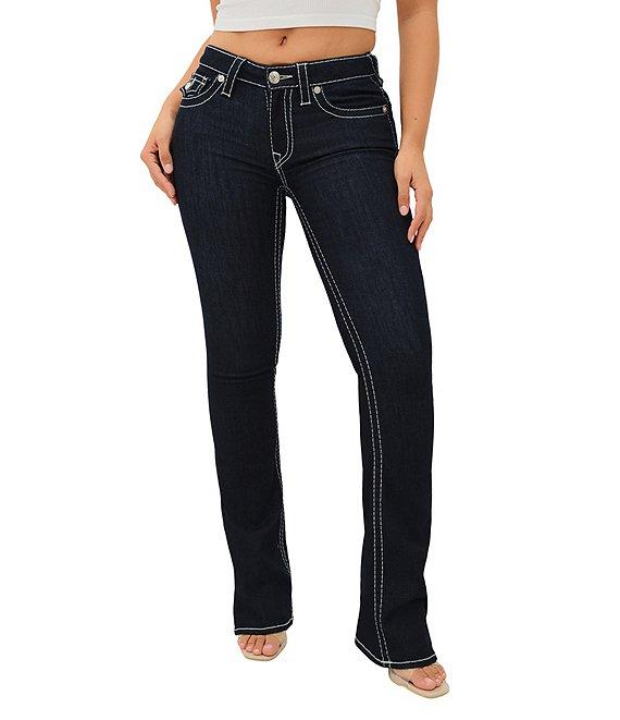 True Religion Becca Denim Mid Rise Bootcut Flap Pocket Jeans Product Image