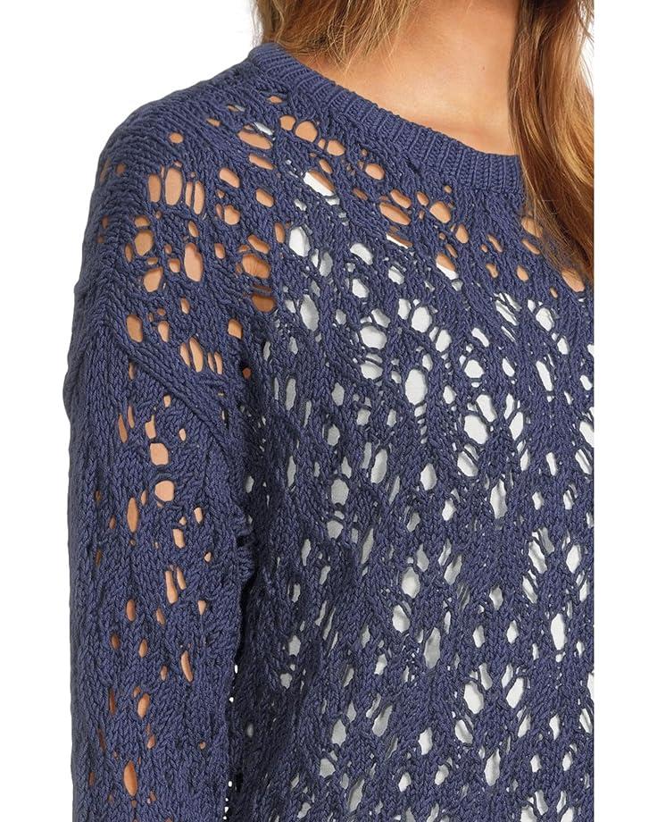 Fine Stretch Jersey Knit Crew Neck Square Top Product Image