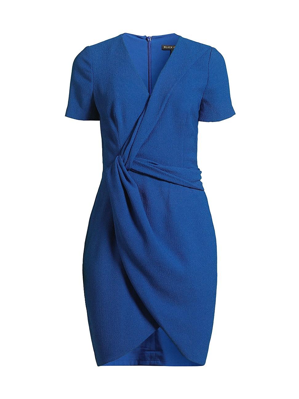 Womens Portia Pebble Crepe Draped Minidress Product Image