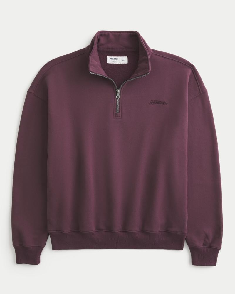 Boxy Logo Quarter-Zip Sweatshirt Product Image