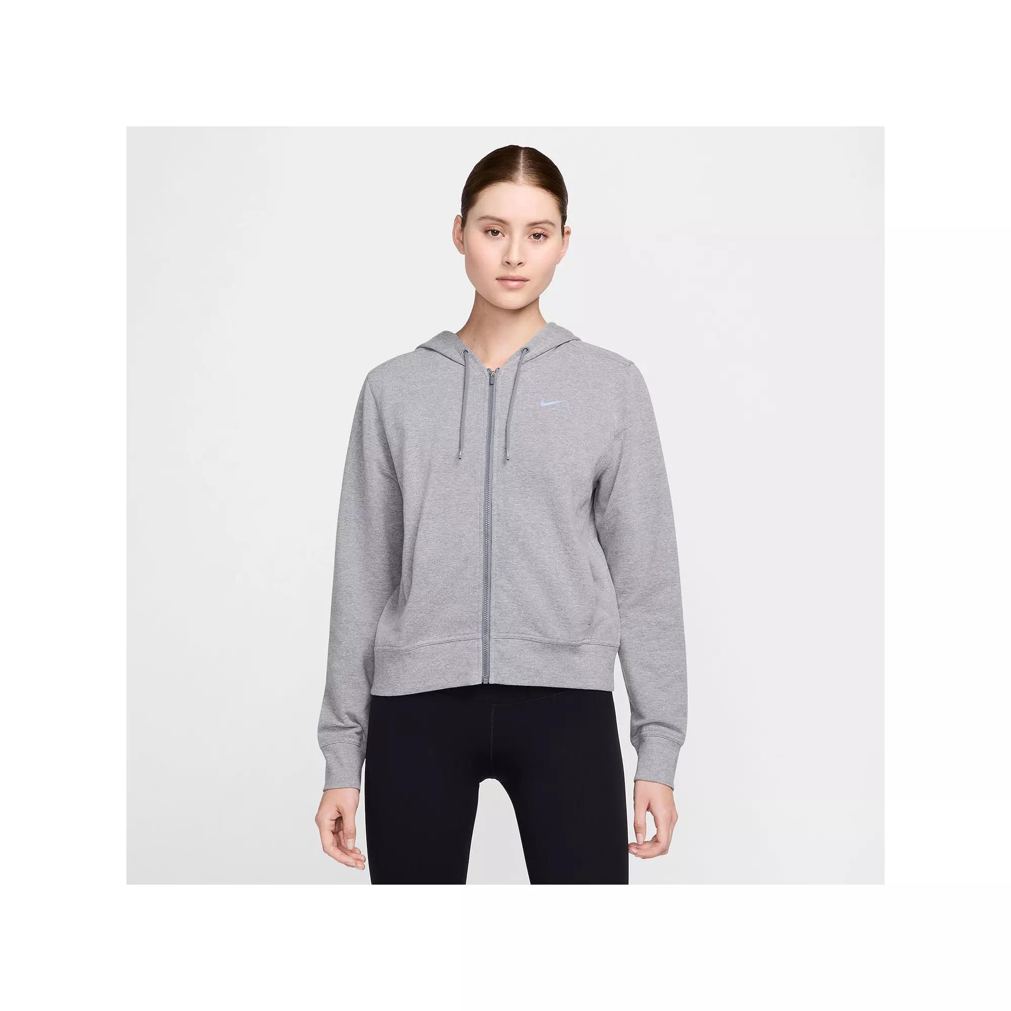 Nike Womens Dri-FIT One Full-Zip French Terry Hoodie | FB5198-010 Product Image