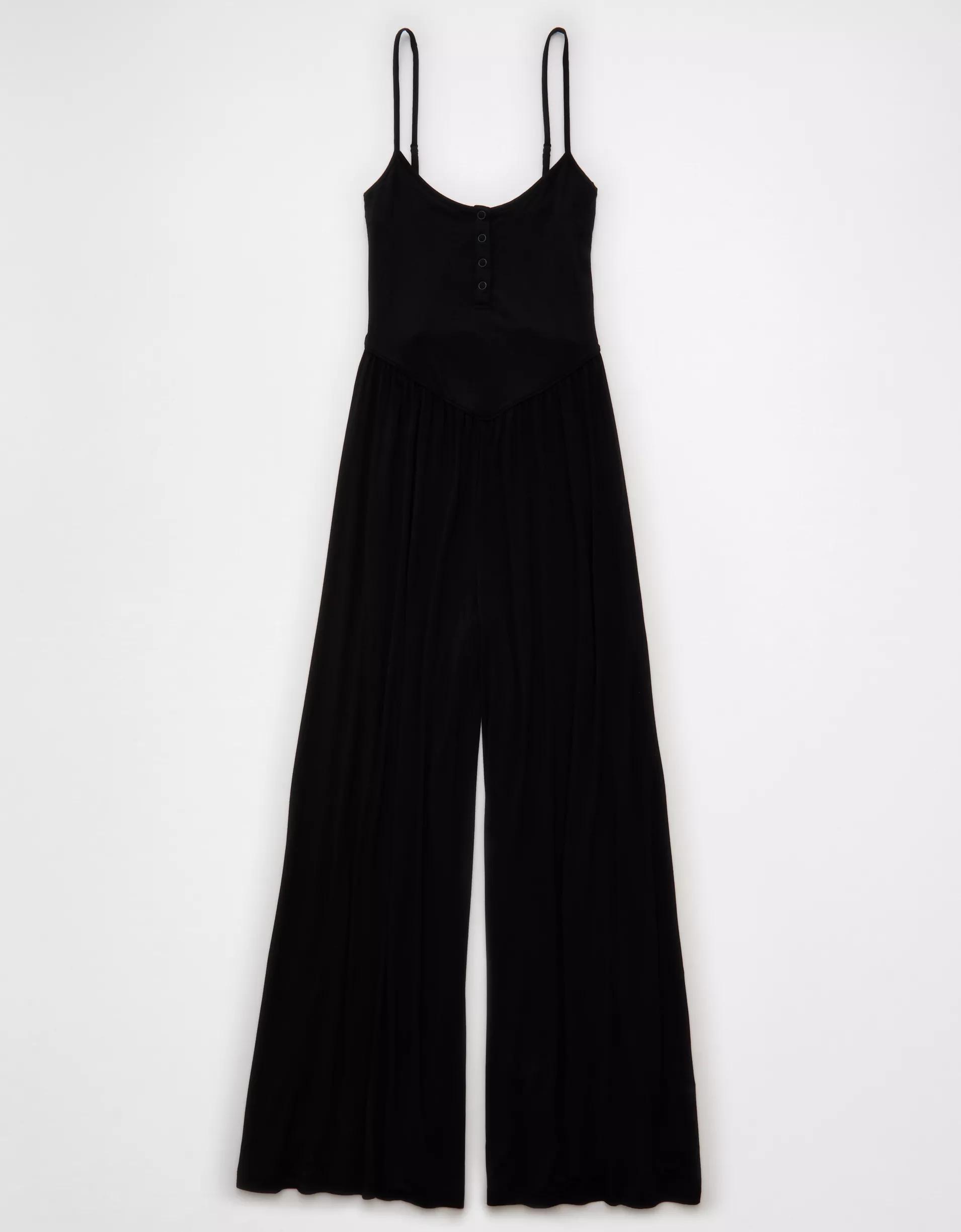 AE Knit Henley Jumpsuit Product Image