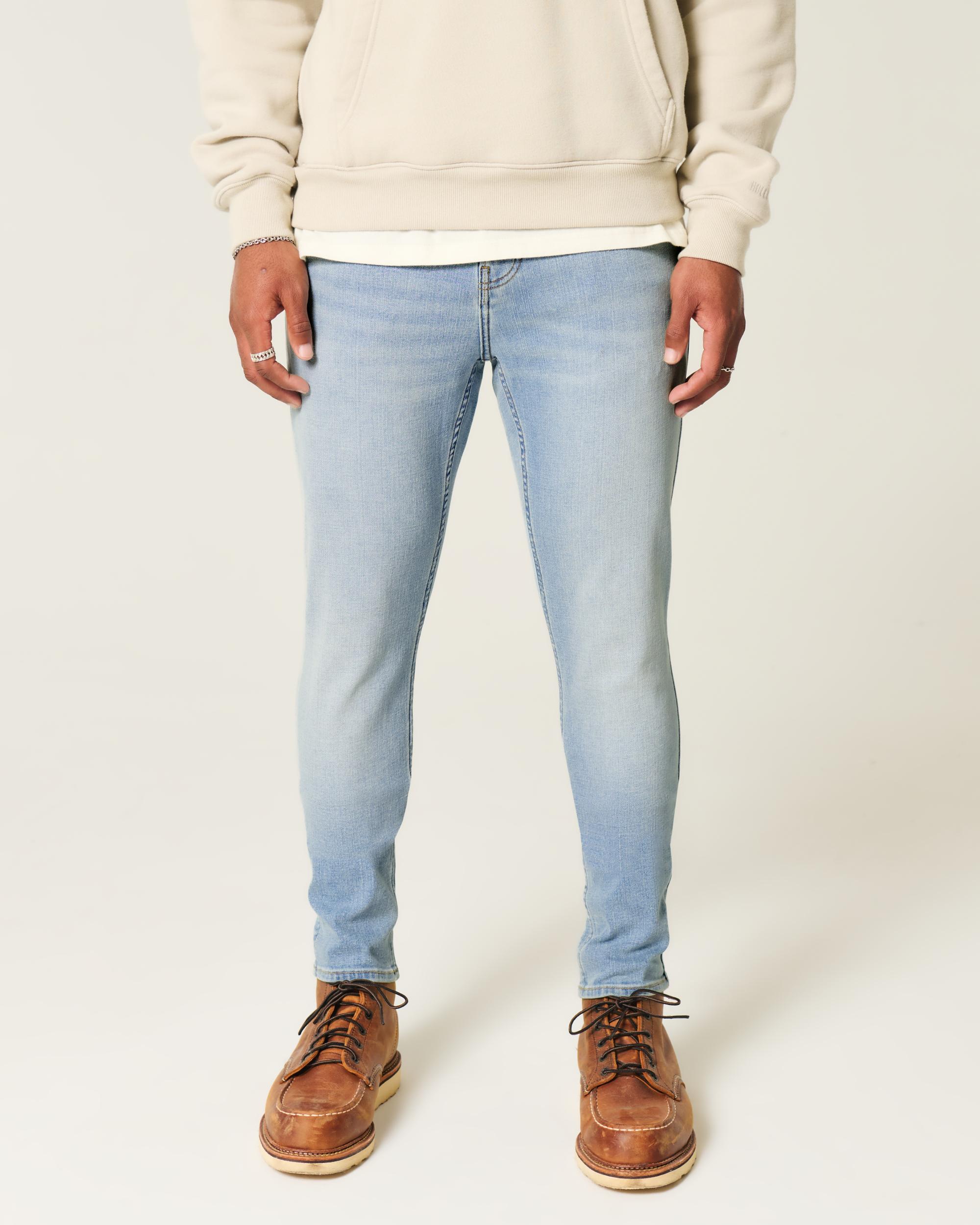 Light Wash Athletic Skinny Jeans Product Image
