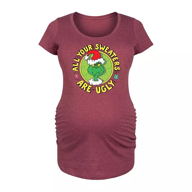 Maternity Dr. Seuss Grinch All Your Sweaters Are Ugly Graphic Tee, Women's,  Product Image