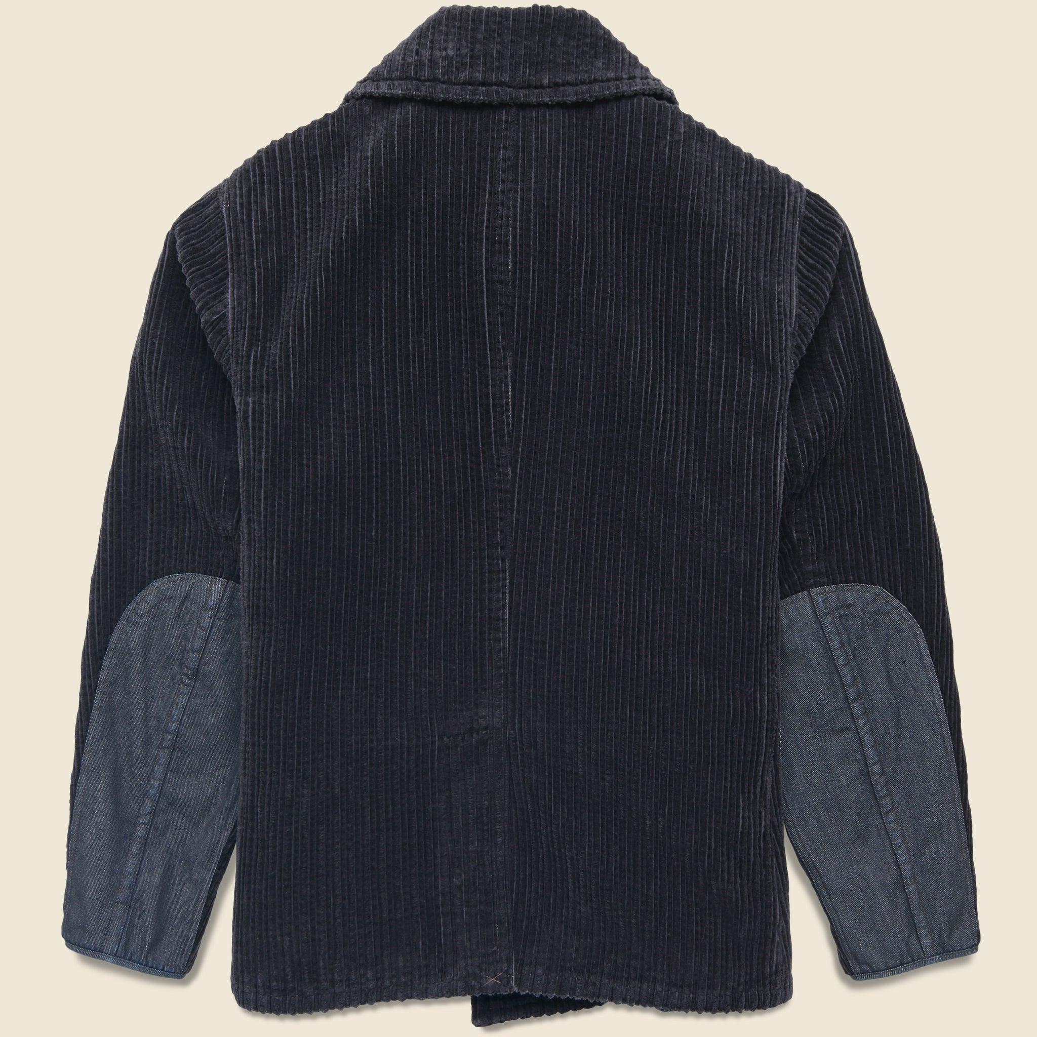 Corduroy Port Peacoat - Navy Product Image