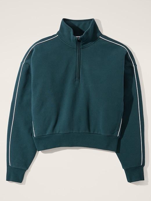 Forever Fleece 1/2 Zip High Hip Piping Sweatshirt Product Image
