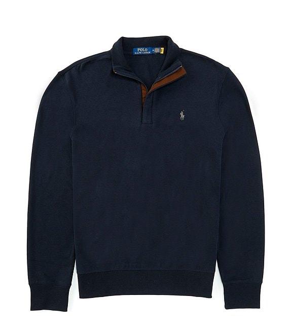 Polo Ralph Lauren Long Sleeve Luxury Jersey Quarter-Zip Pullover Product Image