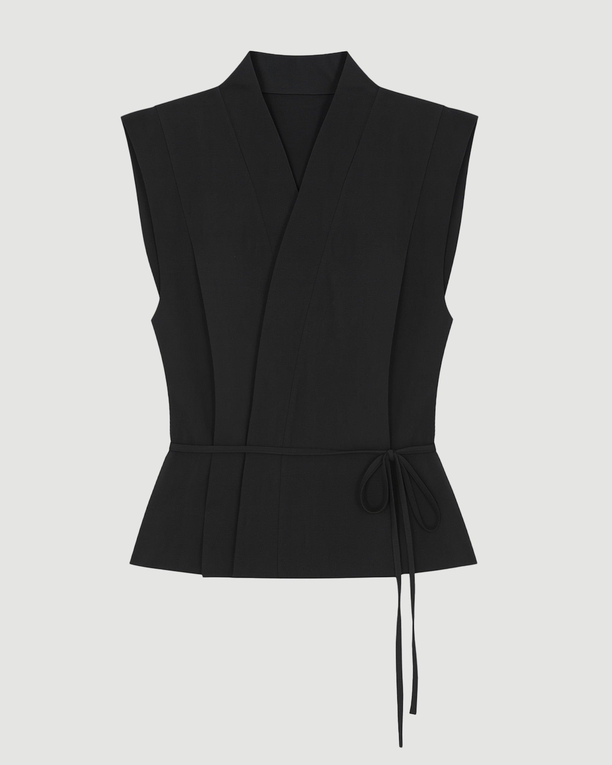 Leandra Tencel-Blend Wrap Vest Product Image