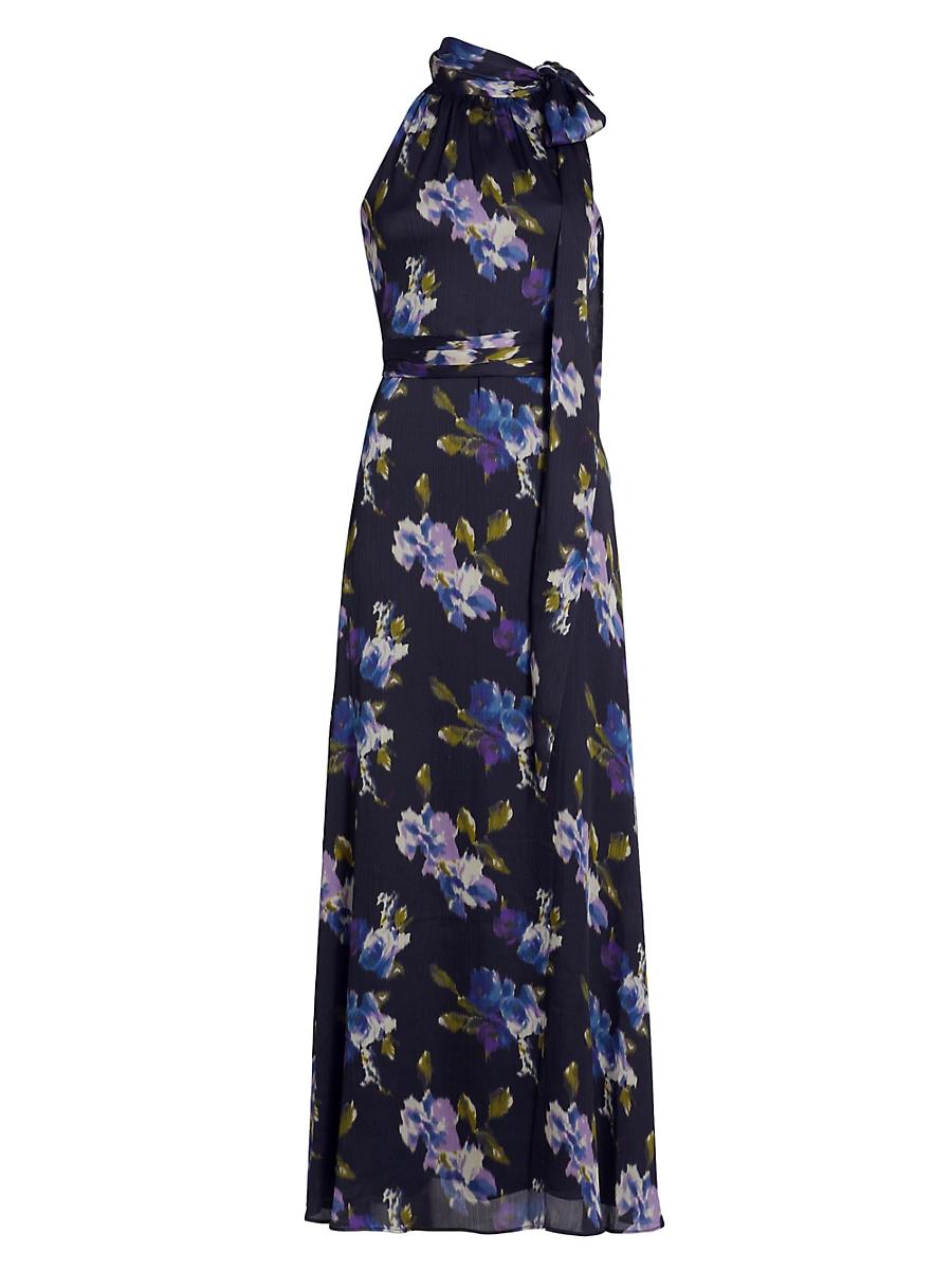Womens Kayla Floral Tie-Neck Gown Product Image