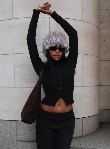 Head In The Clouds Cardigan Onyx Product Image