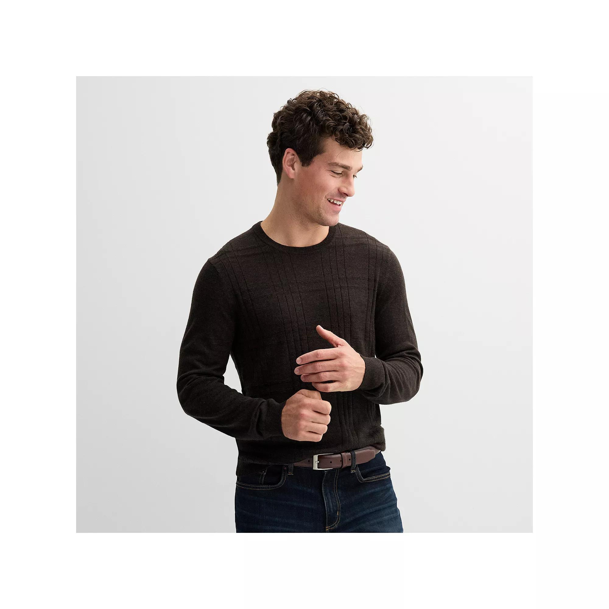 Men's Apt. 9® Merino Blend Crewneck Sweater, Size: Small, Ivory Product Image