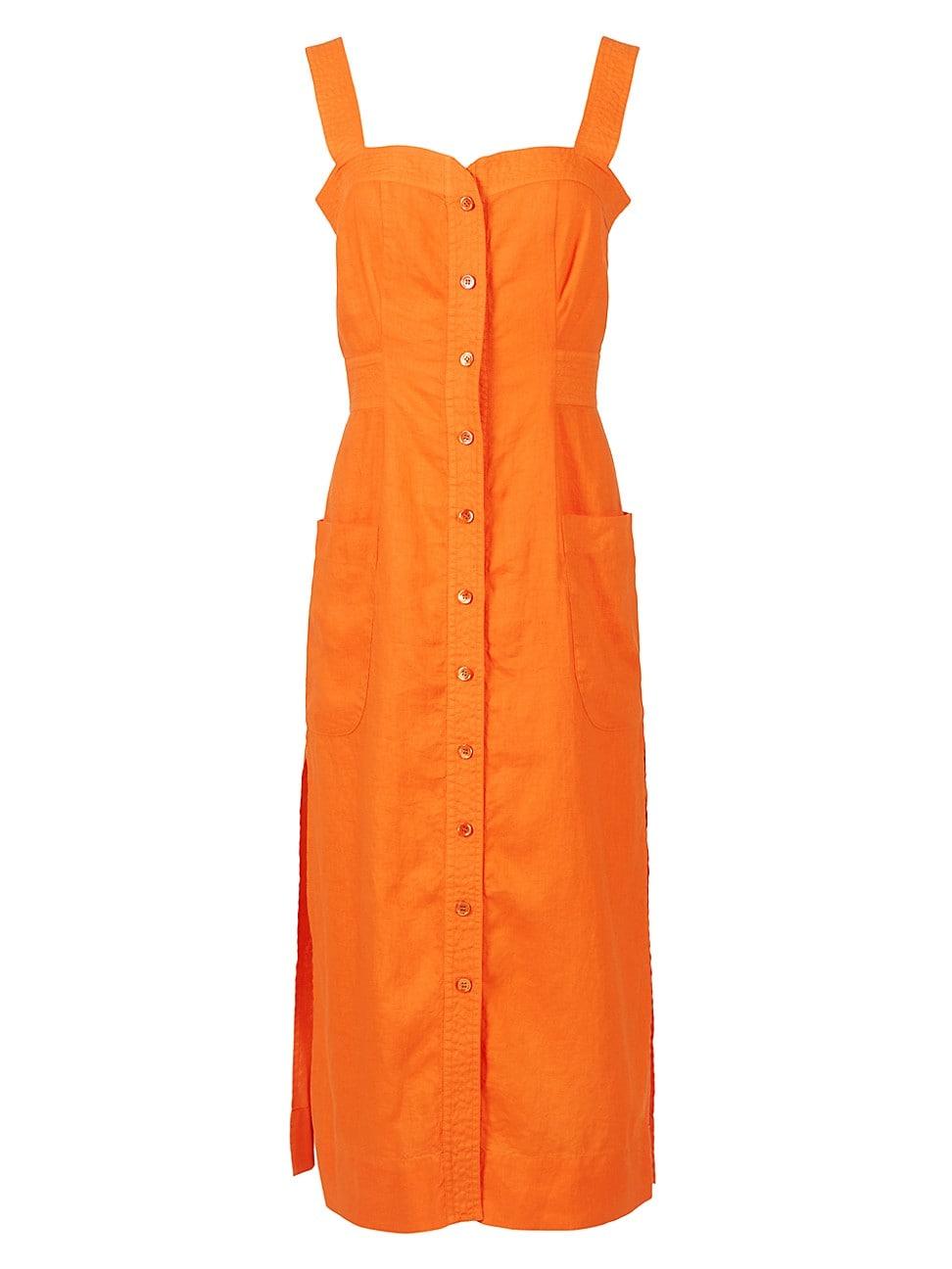 Womens Josefina Sweetheart-Neck Midi-Dress Product Image