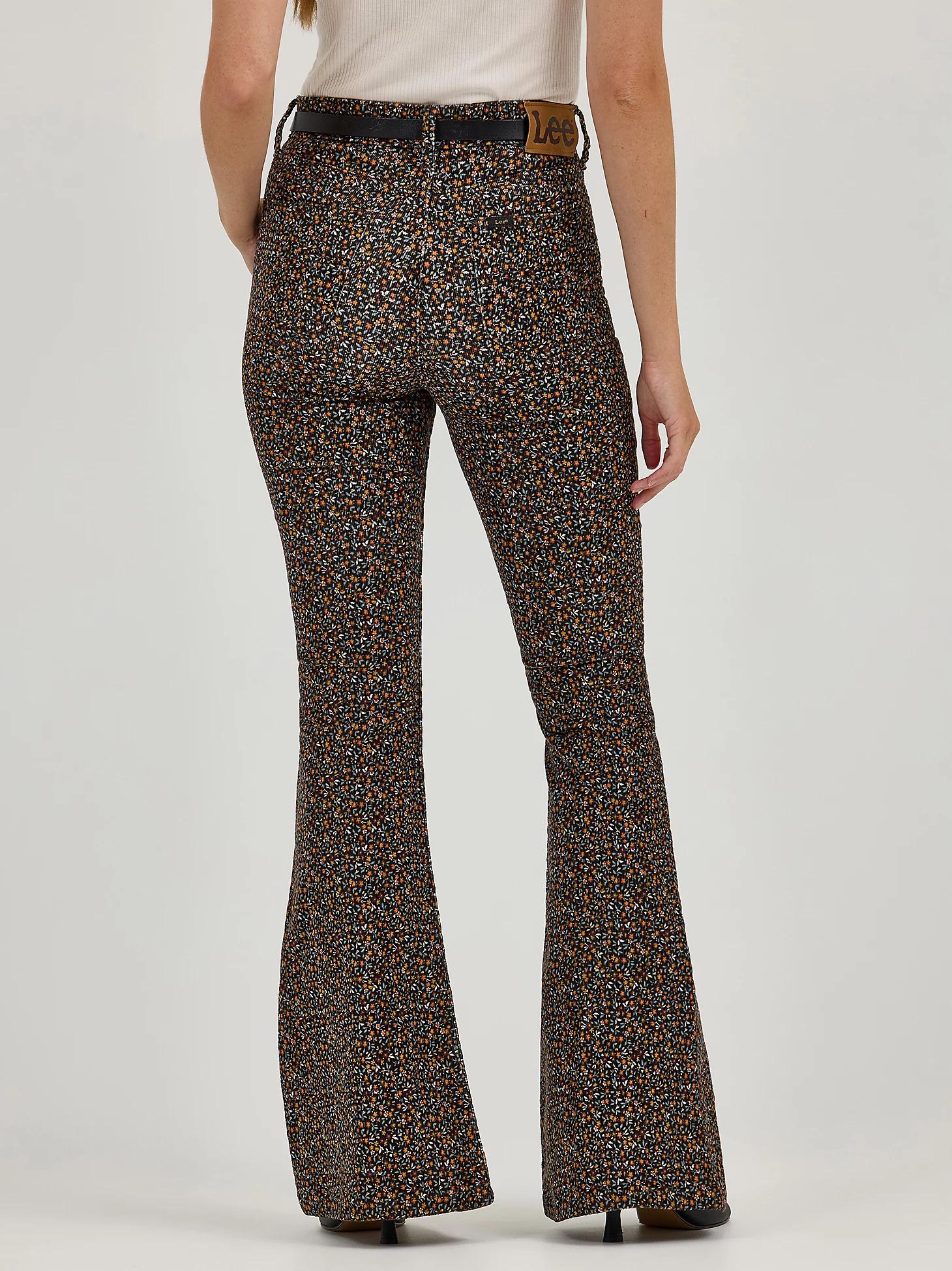 Women's High Rise Floral Print Corduroy Flare Jean | Women's Jeans | Lee® Product Image