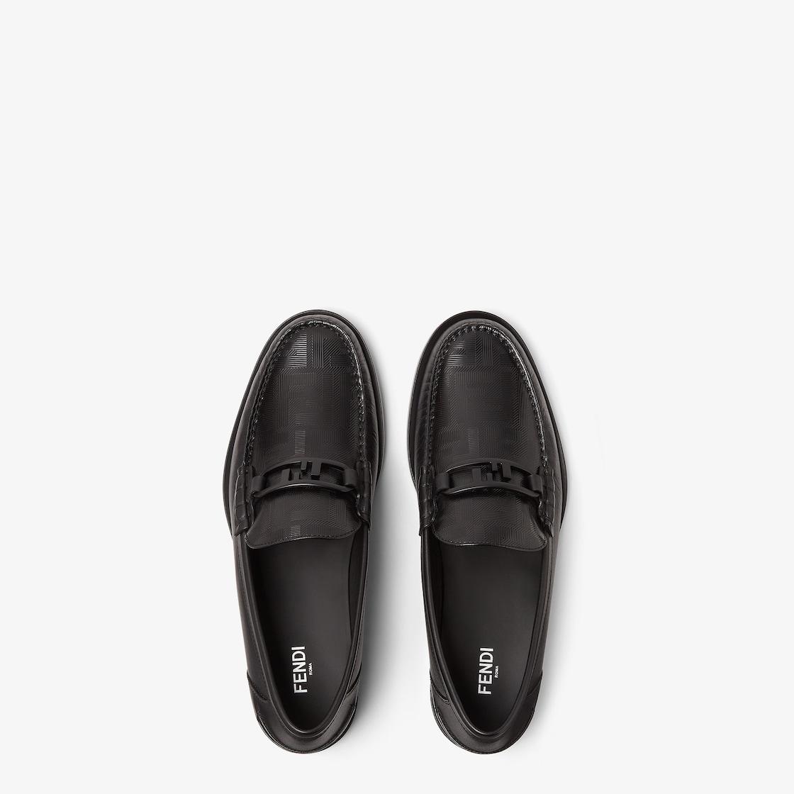 Fendi O'Lock loafersBlack leather loafers Product Image