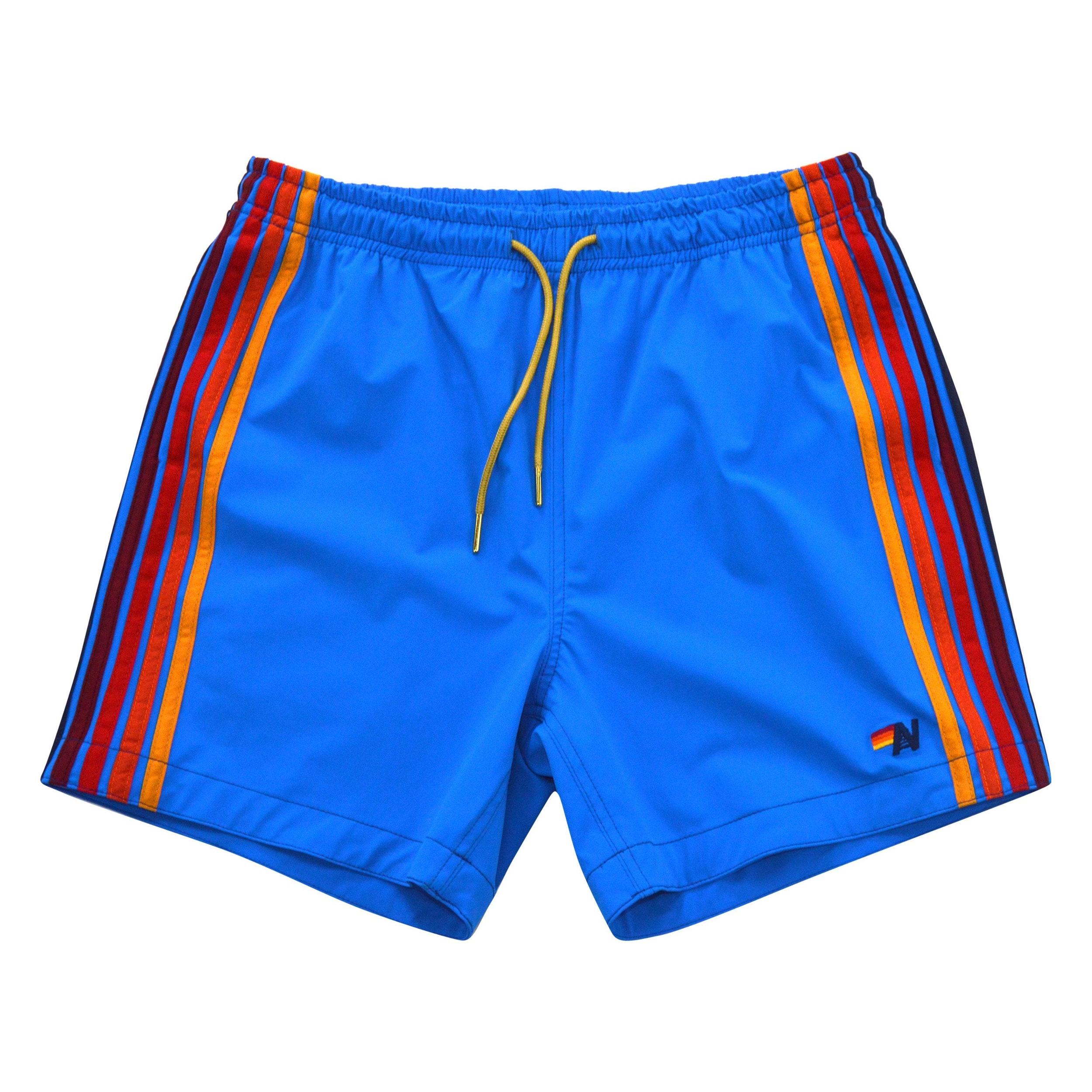 MEN'S 5 STRIPE FLEX SHORTS - PARROT BLUE Male Product Image