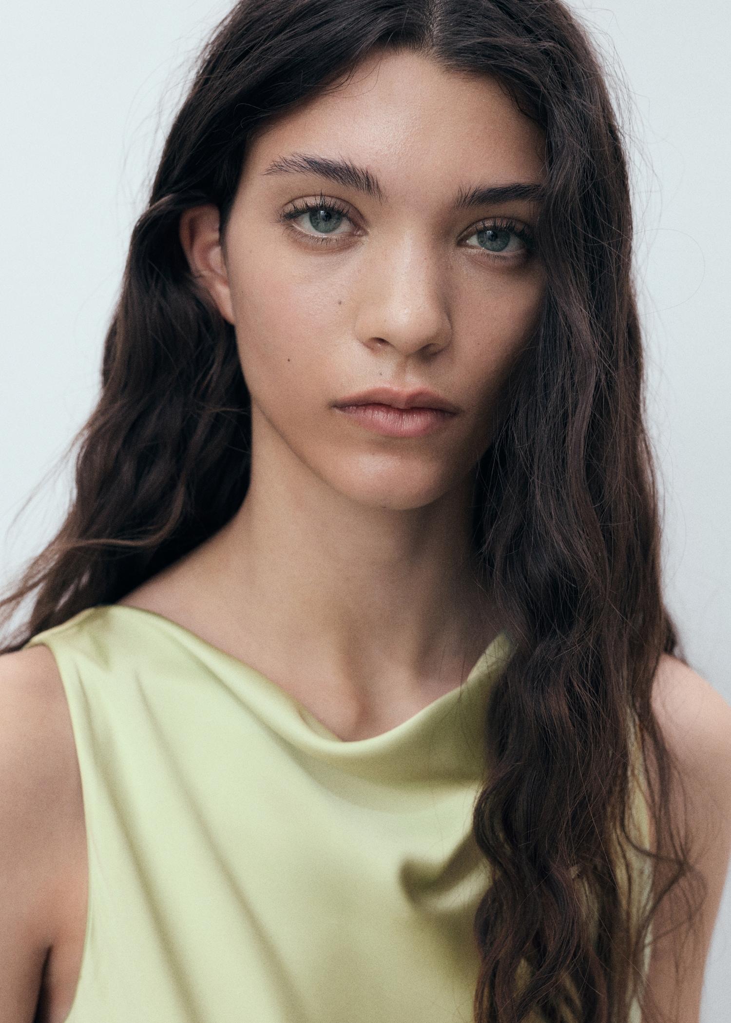 Combined dress with asymmetrical cut - Women | MANGO USA Product Image