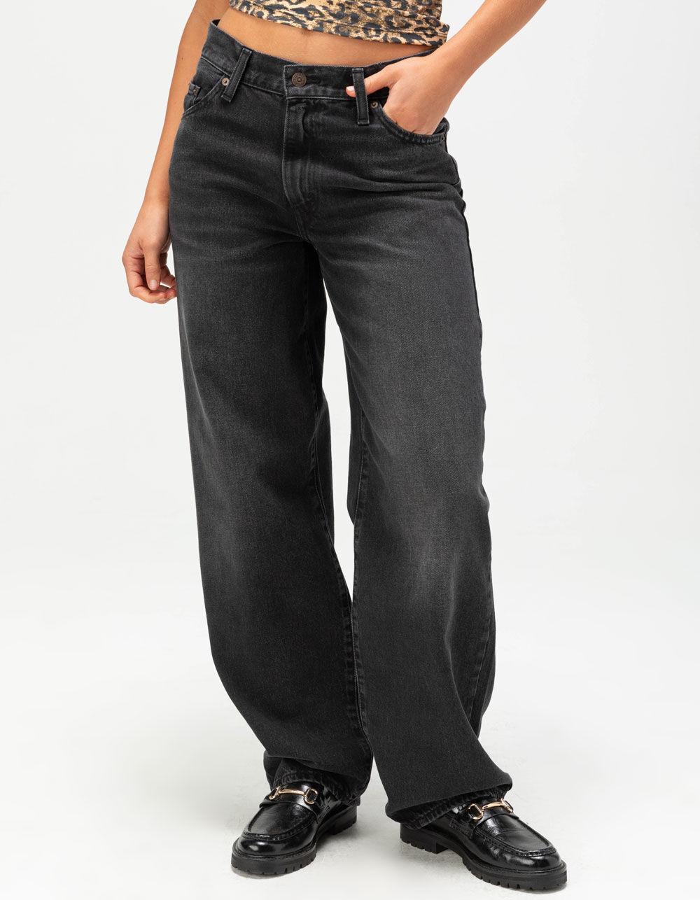 LEVI'S Premium Baggy Dad Jeans - Shrink Up - WASHED BLACK Product Image