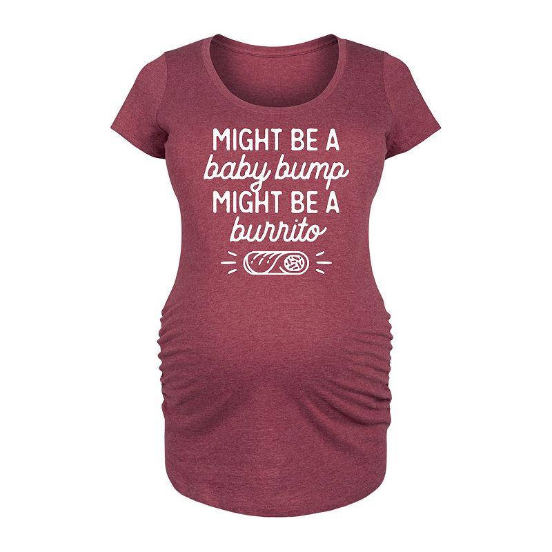 Maternity Might Be A Baby Bump Burrito Graphic Tee, Women's,  Product Image
