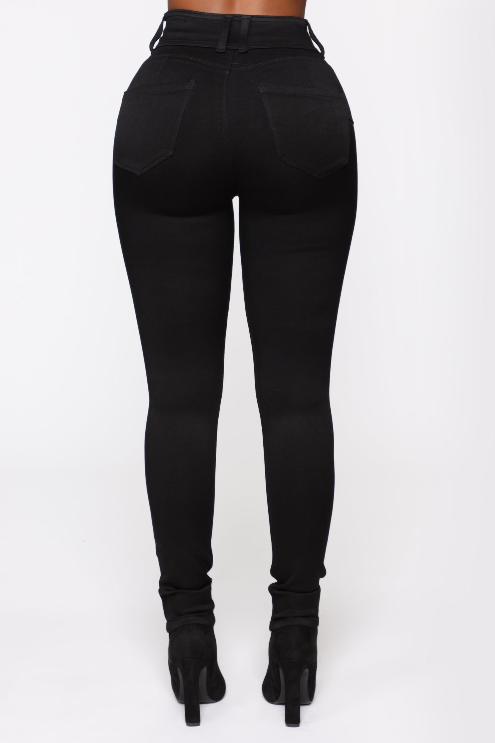 Snatch Me Tight Booty Lifter Skinny Jeans - Black Product Image