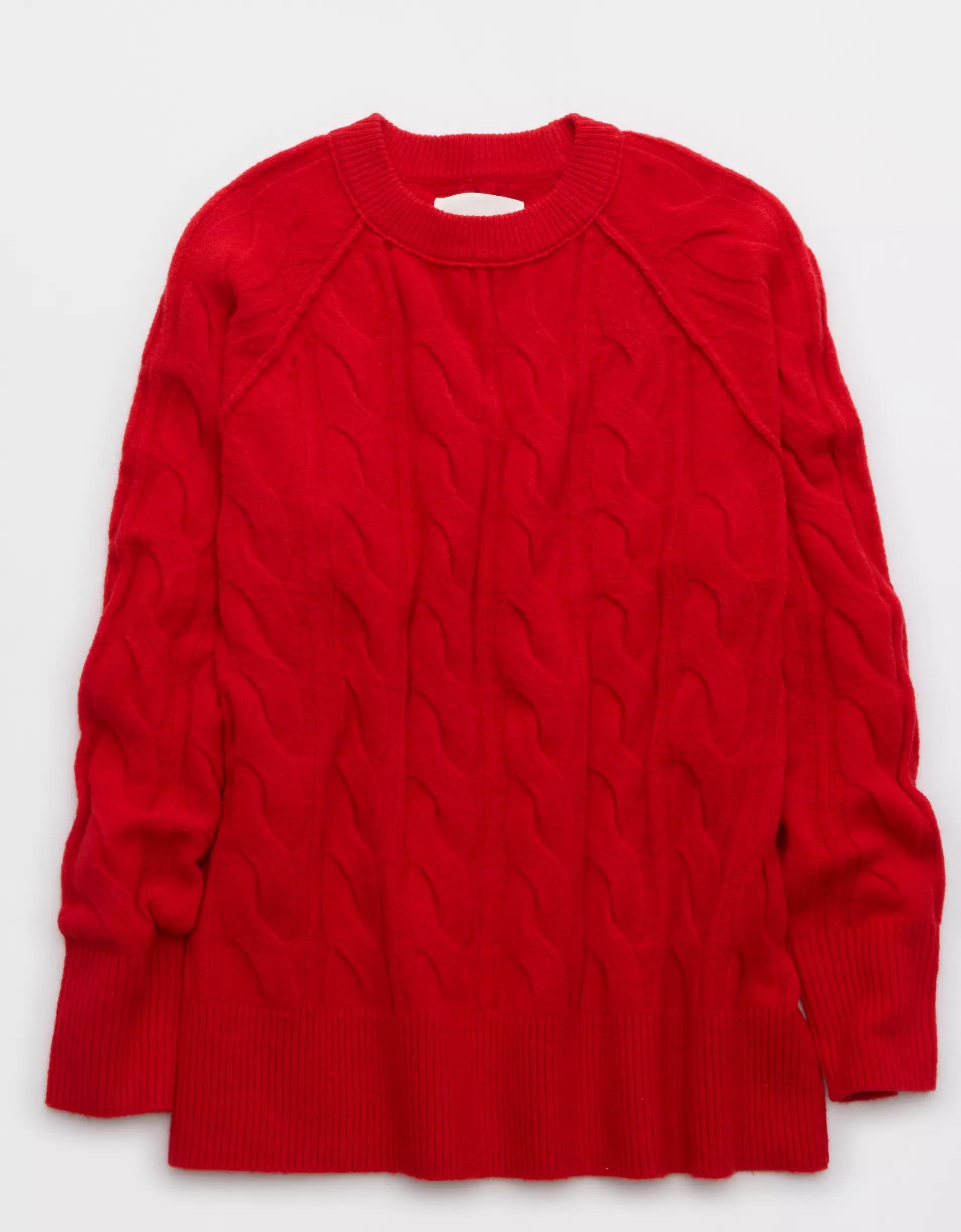 Aerie unREAL Cable Crew Sweater Product Image