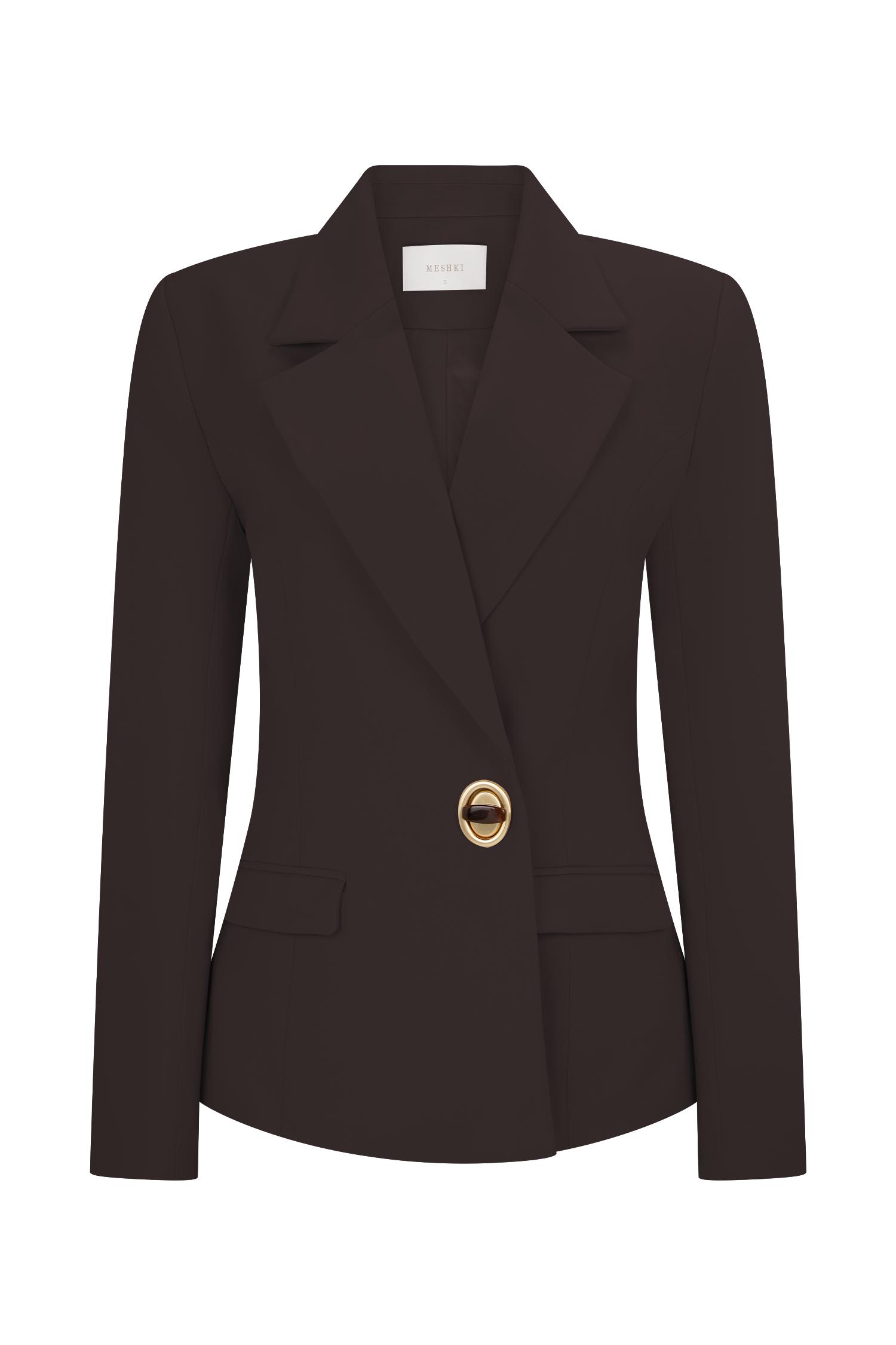 Max Cinched Waist Blazer - Chocolate Product Image