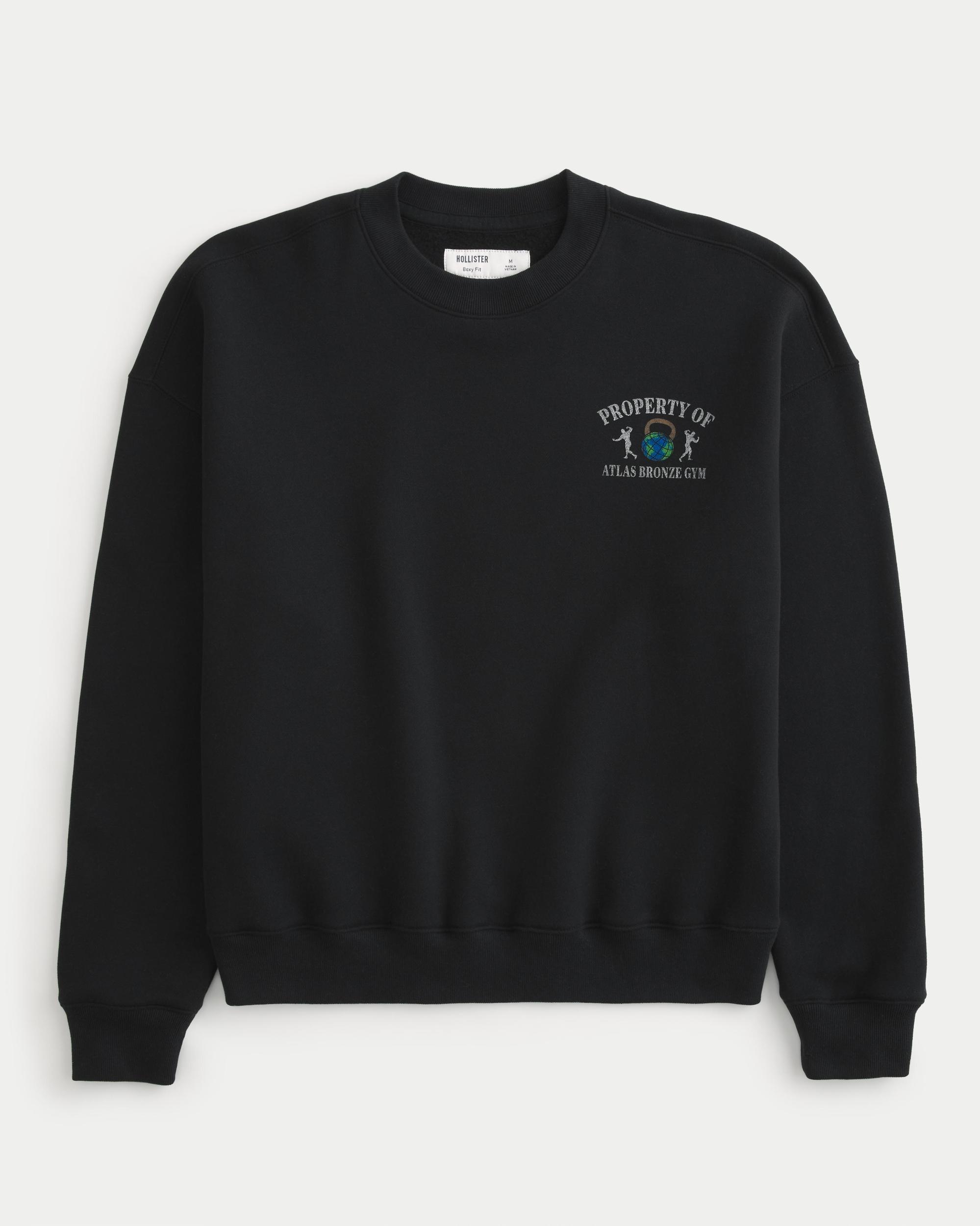 Boxy LA Finals Tennis Graphic Crew Sweatshirt Product Image