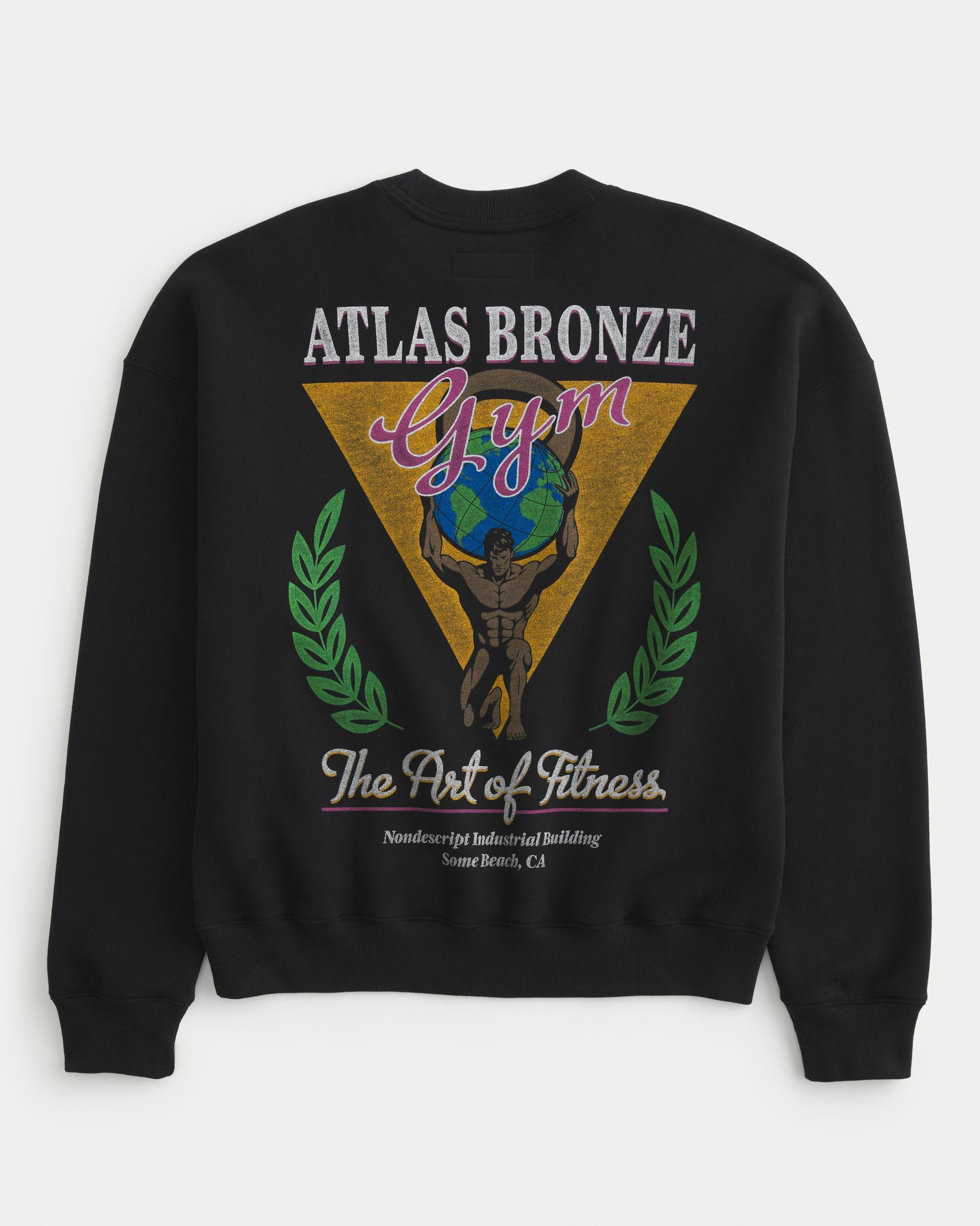 Boxy LA Finals Tennis Graphic Crew Sweatshirt Product Image