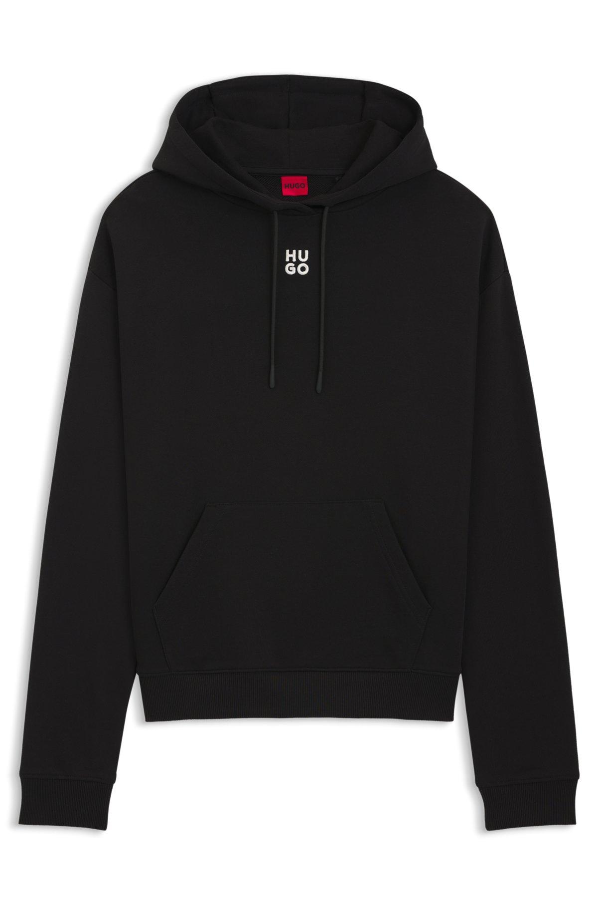 Stacked-logo hoodie in cotton terry Product Image