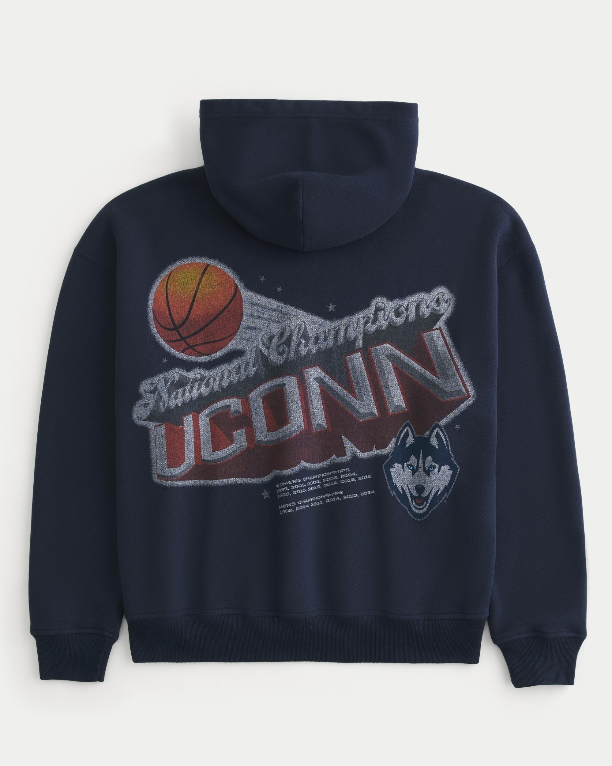 Boxy UConn Graphic Hoodie Product Image