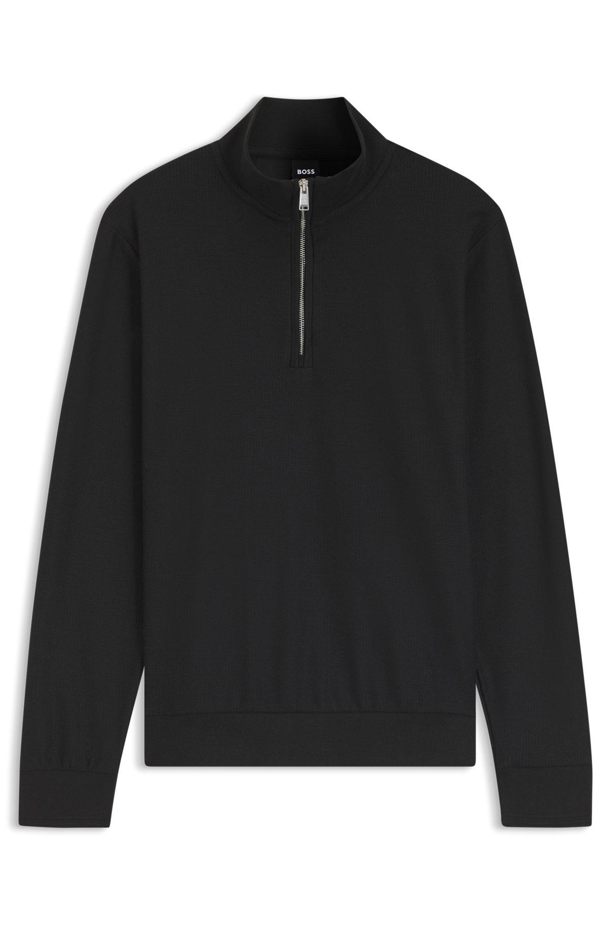 Quarter-zip sweatshirt in a cotton blend Product Image