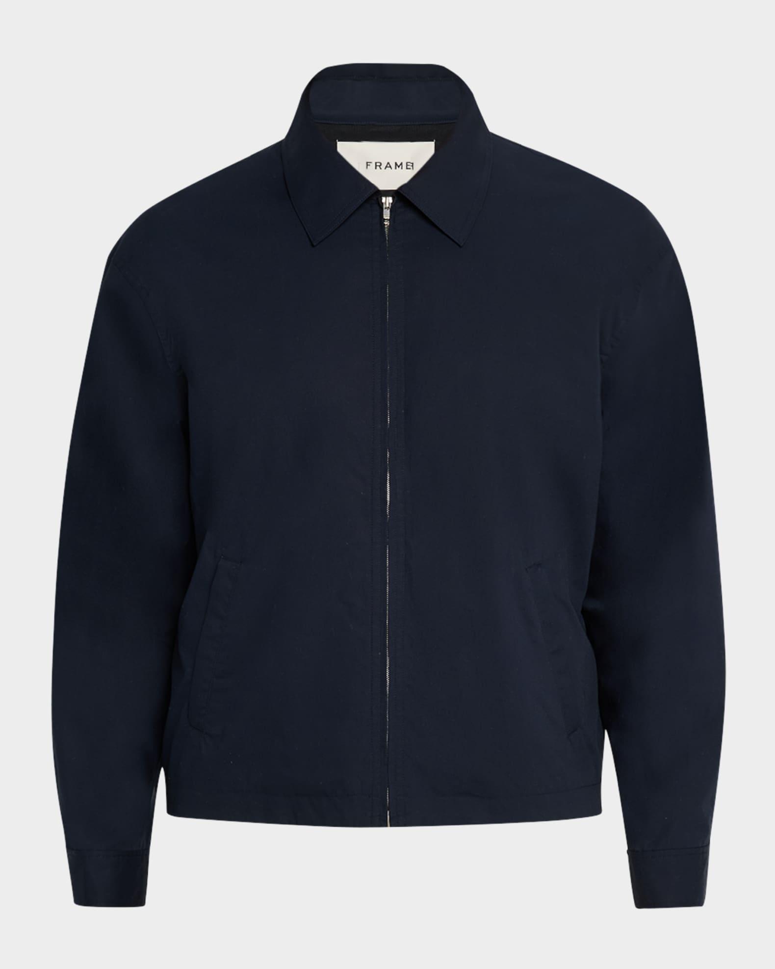 Men's Zip-Front Cotton Poplin Jacket Product Image