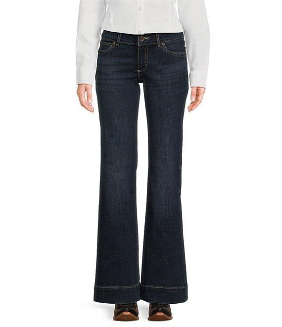 Wrangler® Mae Mid Rise Flare Leg Trouser Stretch Jeans Product Image