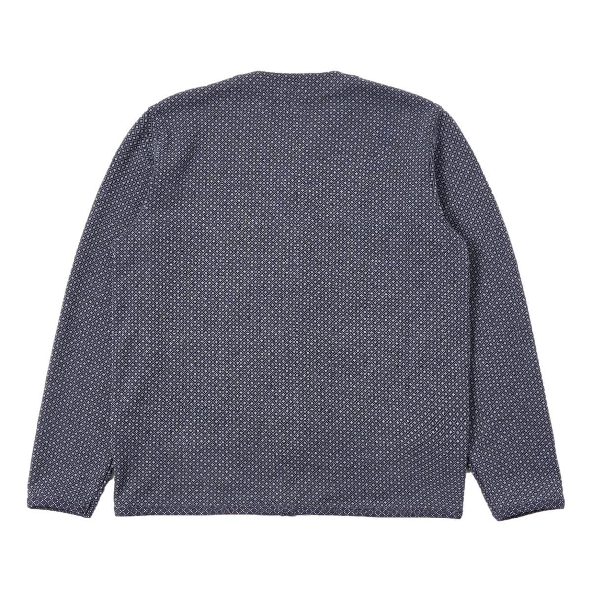 Cardigan Navy Cotton Mix Fleece Product Image