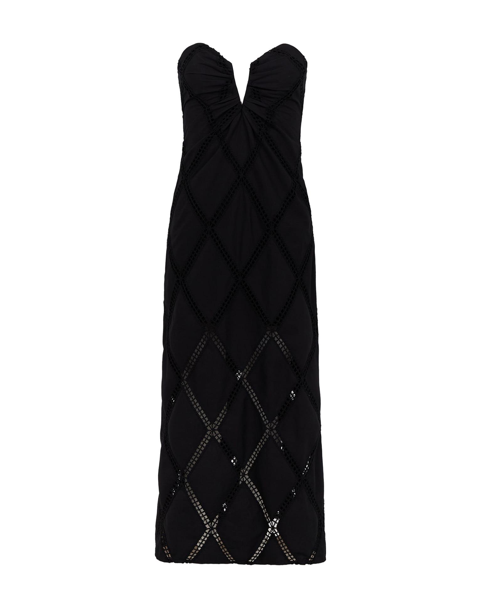 Eyelet Zhen Long Dress - Black Product Image