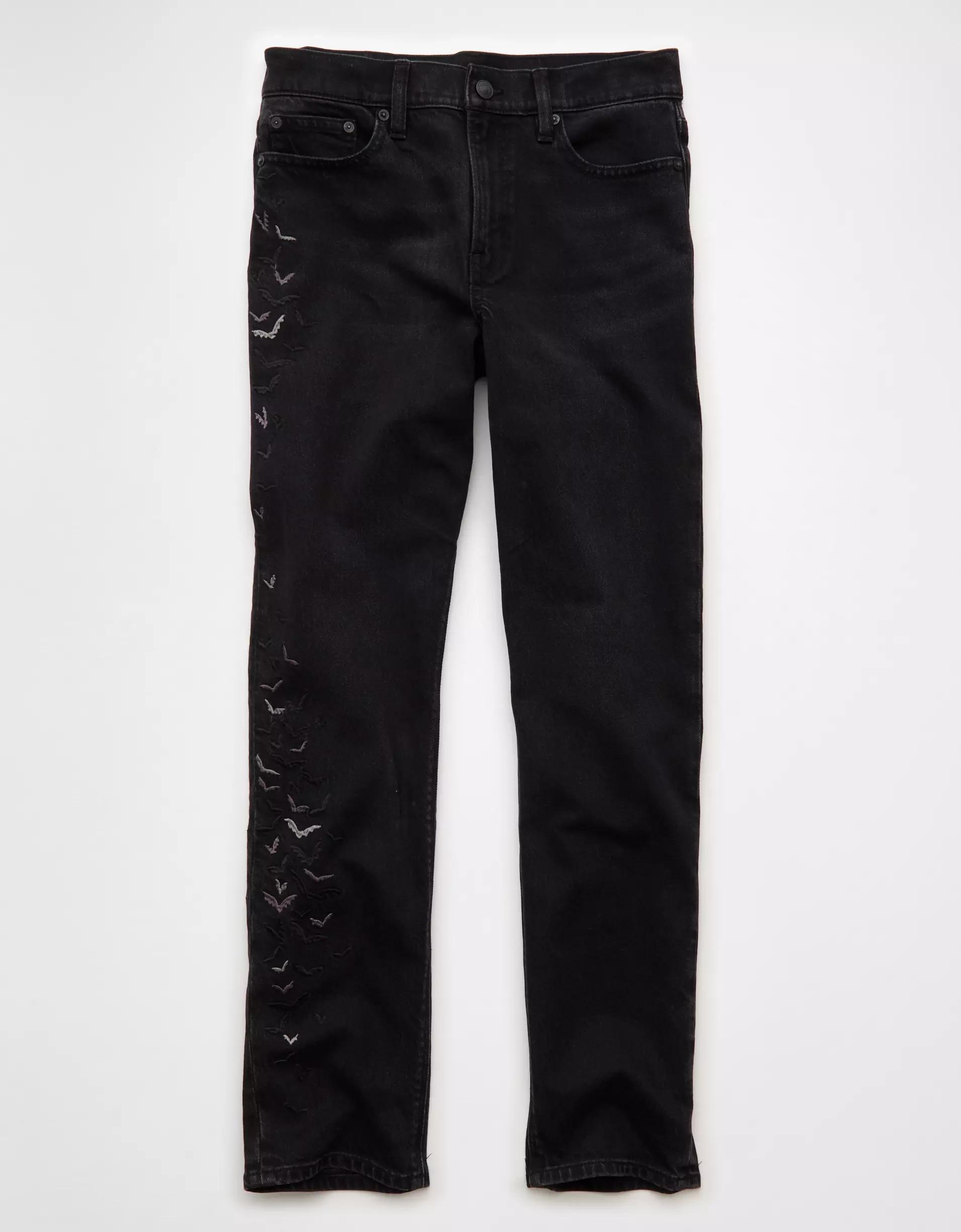 AE Stretch Super High-Waisted Straight Jean Product Image