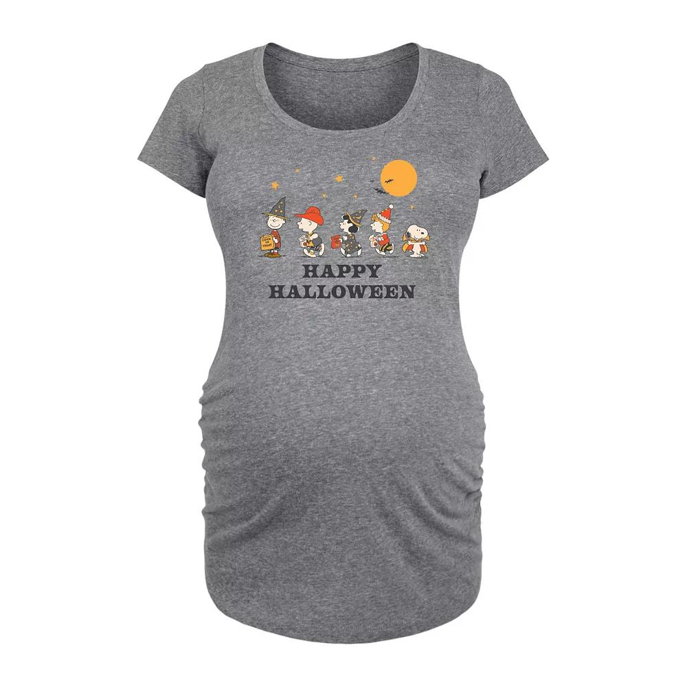 Maternity Peanuts Happy Halloween Group Graphic Tee, Women's,  Product Image