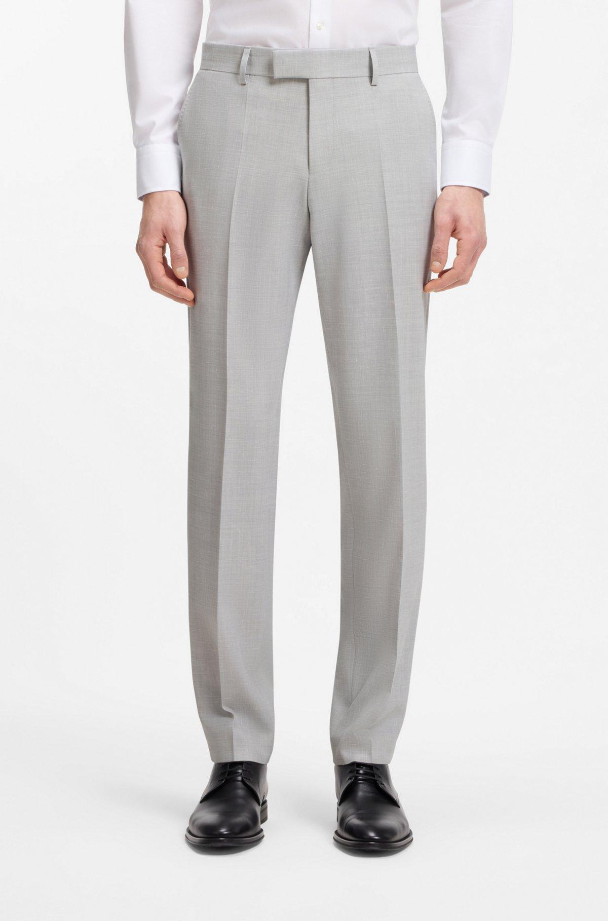 Two-piece slim-fit suit in micro-patterned cloth Product Image