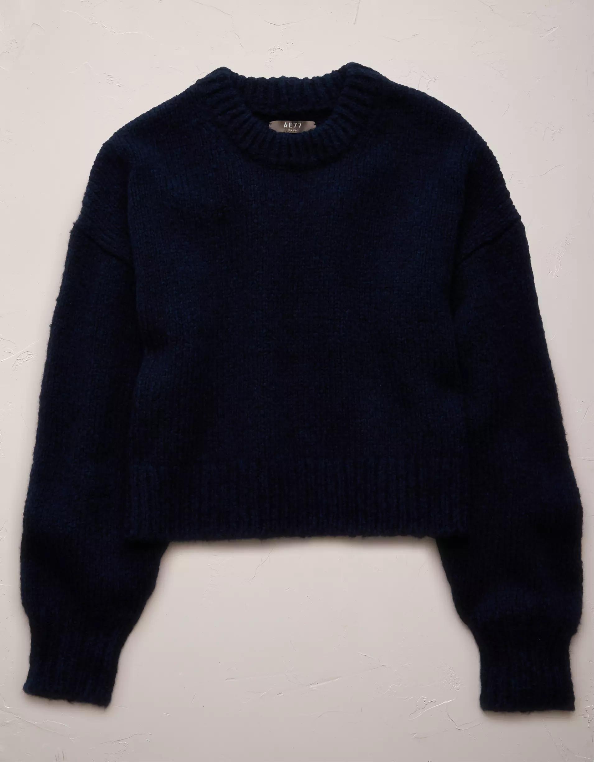AE77 Premium Cocoon Crew Neck Sweater Product Image