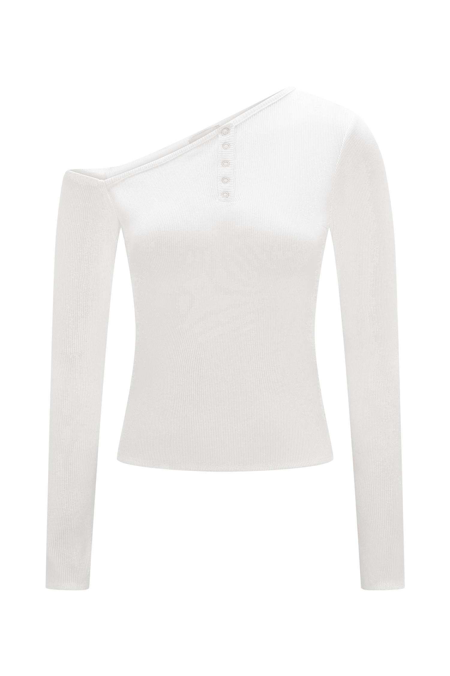 Maelle Off Shoulder Long Sleeve Top - Ivory Female Product Image